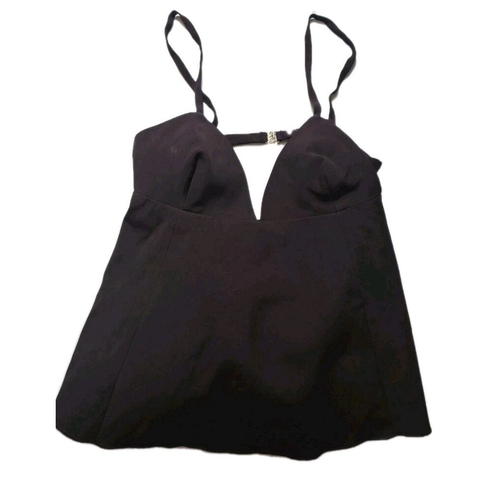 Ming Womens Brown Bustier Cami Top Structured Cups Adjustable Straps NWT. HL412